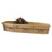 Six-Point Adult Willow Coffin - Includes Personalized Bamboo Plaque - Ground Shipping Included-2